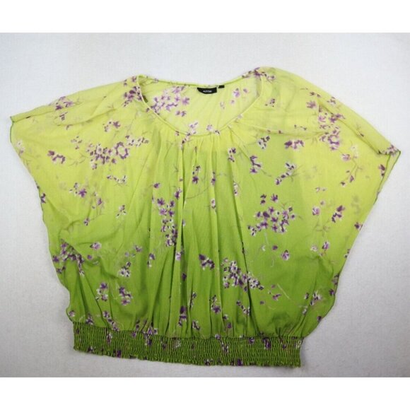 APT. 9 - WOMEN'S GREEN FLORAL PRINT TOP & CAMI SET - SIZE 1X - Picture 2 of 7
